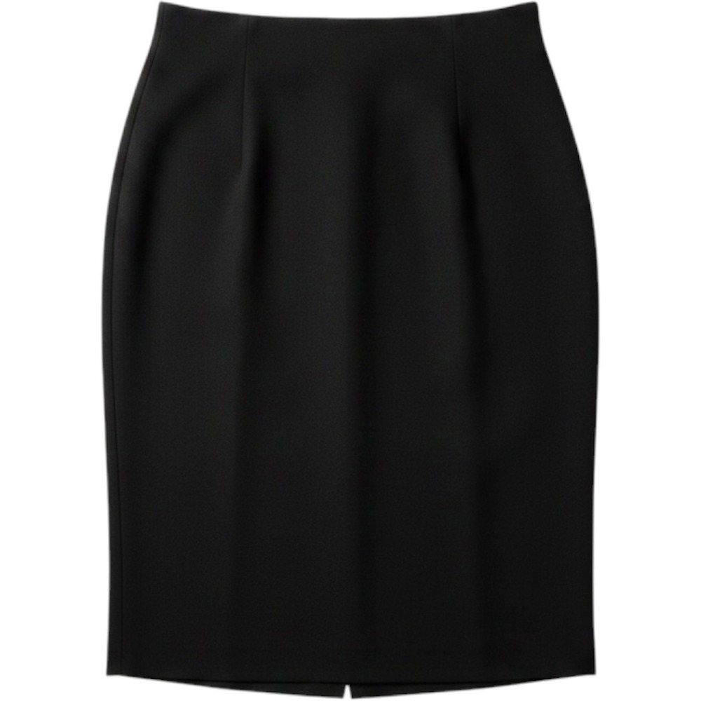 Bay Studio Skirt Womens 18W Black Straight Pencil Midi Back Slit Zip Solid